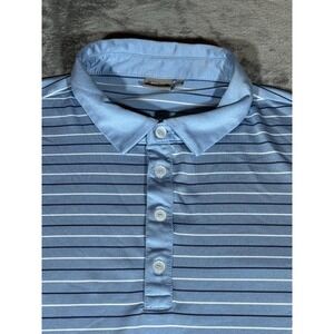 PING Polo Shirt Mens XL Blue Stripe SensorCool Golf Performance Stretch Jersey